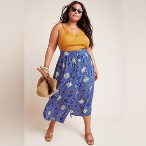 The Odells Mollie Button-Front Midi Skirt